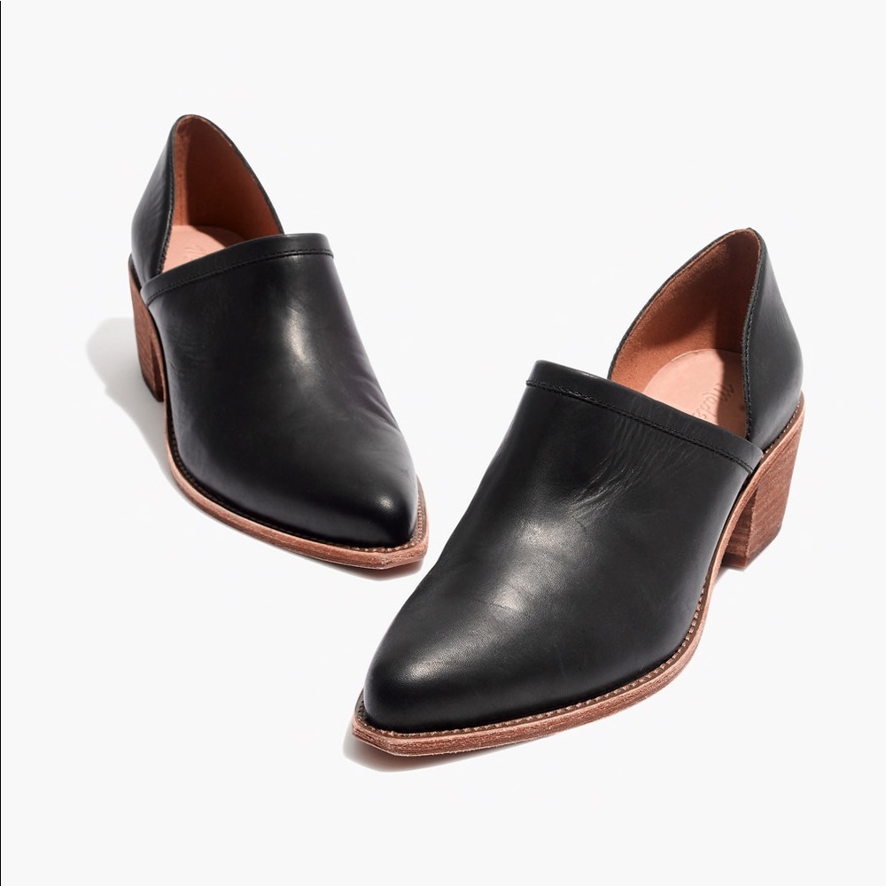 Madewell black cut out ankle boots